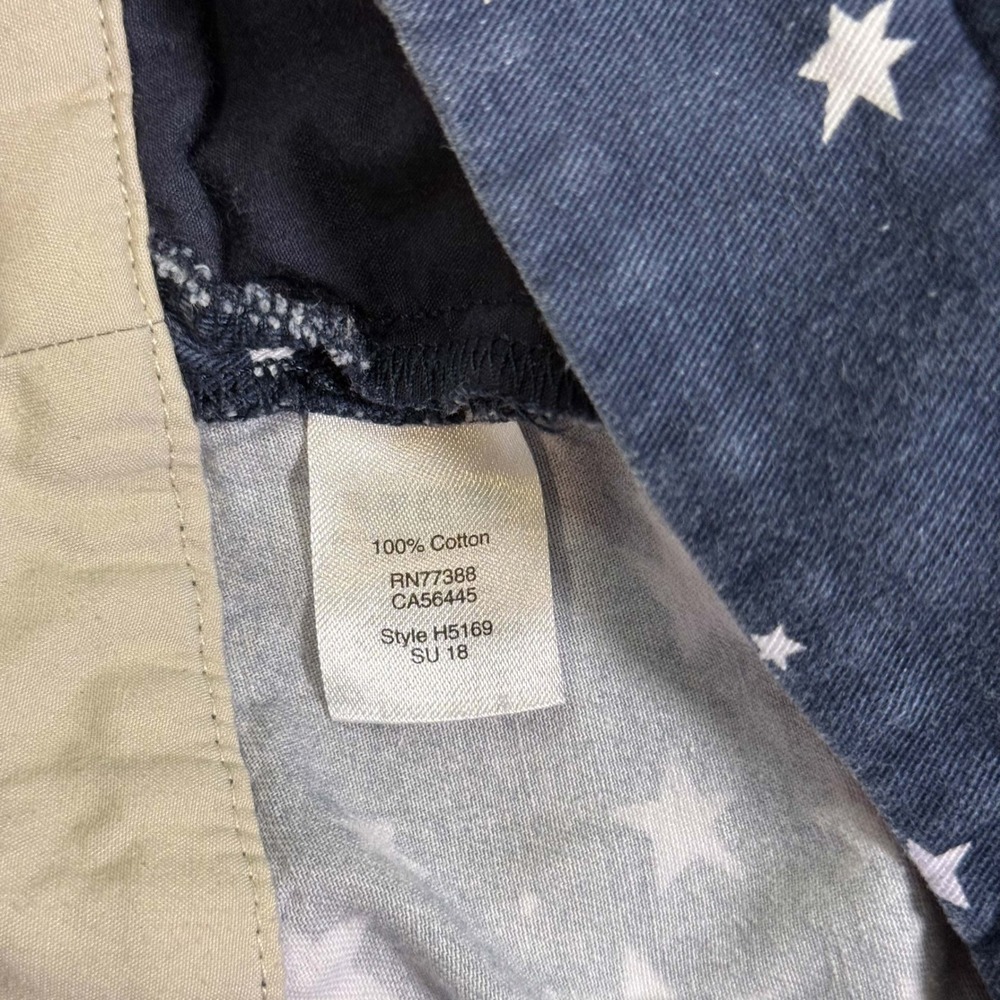 J.Crew Navy Blue Star Print Chino Shorts Size 0 H5169 Americana Celestial - Picture 6 of 6